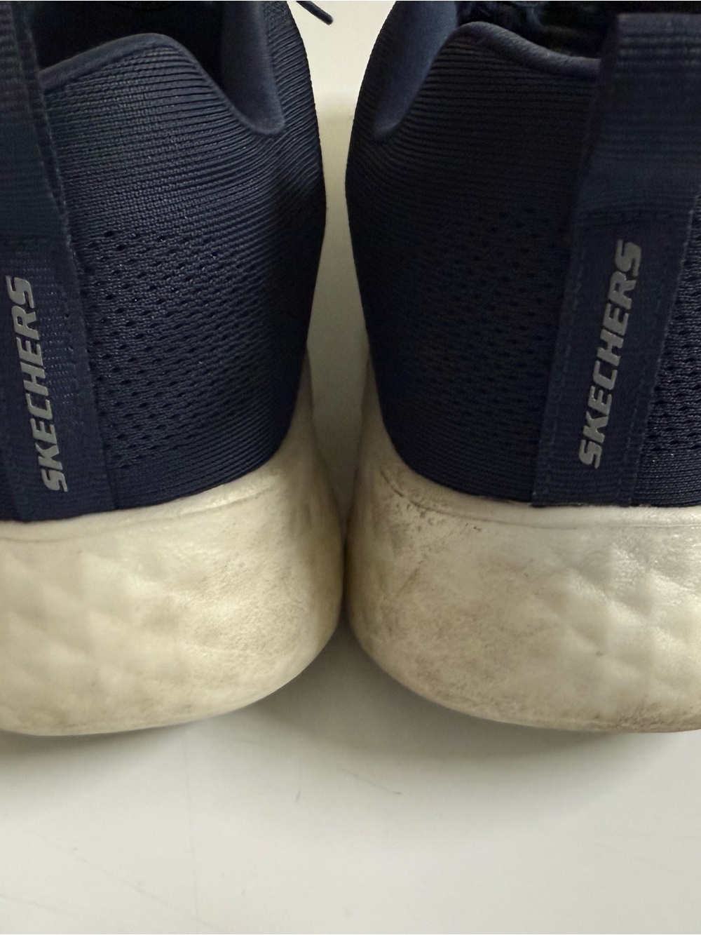 Skechers Men's Navy Knit Lite-Foam Athletic Sneakers - Picture 3 of 12